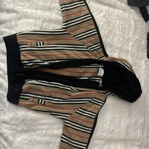 Boys striped Burberry size 10 hoodie